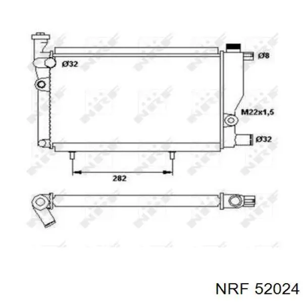 Радиатор 52024 NRF