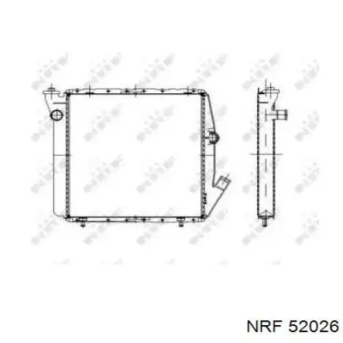 Radiador refrigeración del motor 52026 NRF