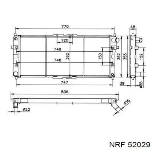 Радиатор 52029 NRF