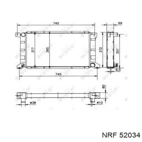 Радиатор 52034 NRF