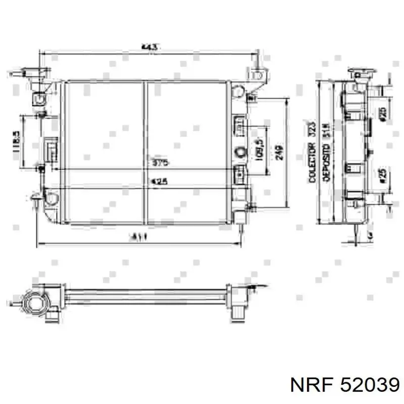 Радиатор 52039 NRF