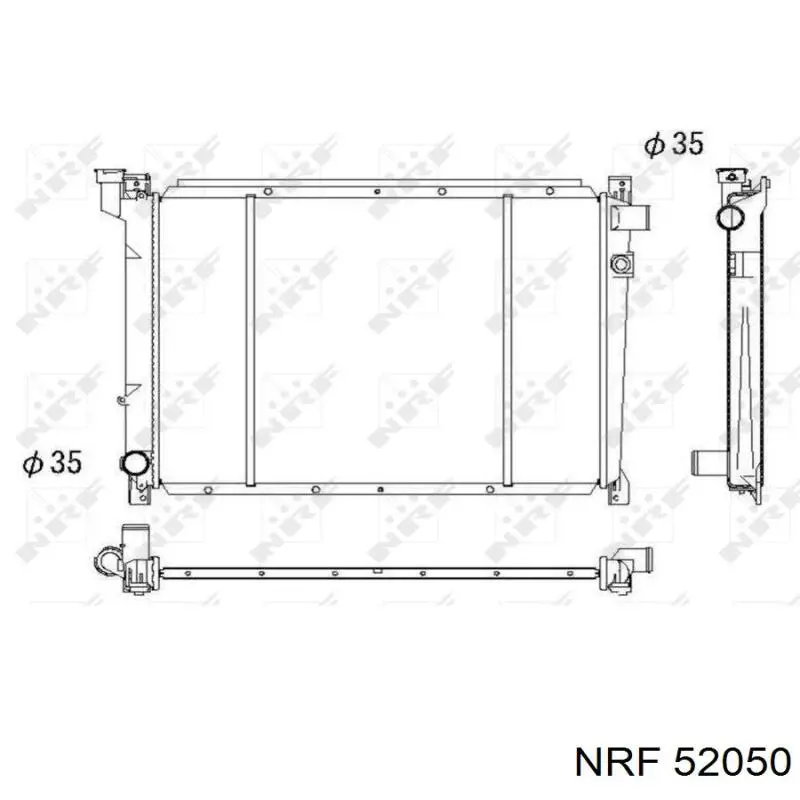 Радиатор 52050 NRF