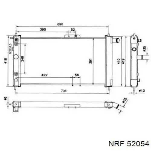 Радиатор 52054 NRF