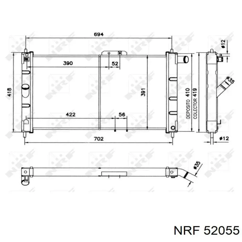 52055 NRF радиатор