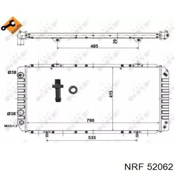 Радиатор 52062 NRF