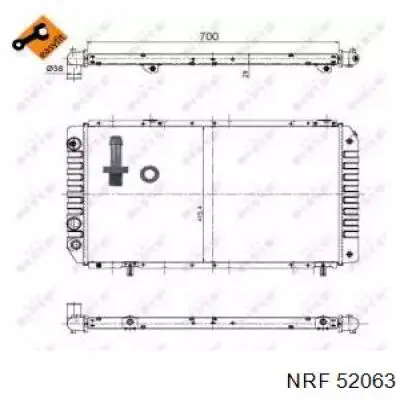 Радиатор 52063 NRF