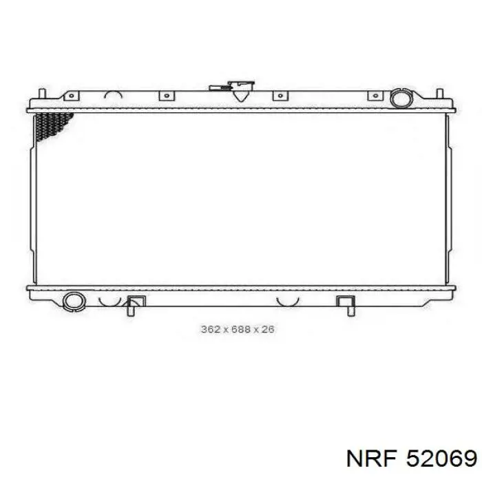 Радиатор охлаждения двигателя NRF 52069 цена, от 71.71 USD