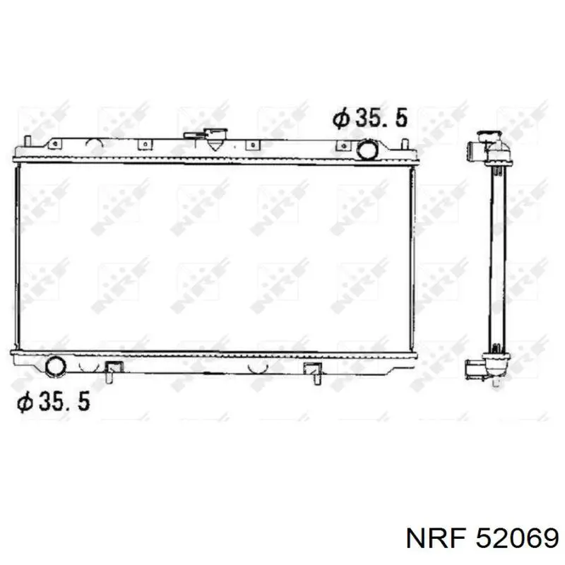 Radiador refrigeración del motor 52069 NRF