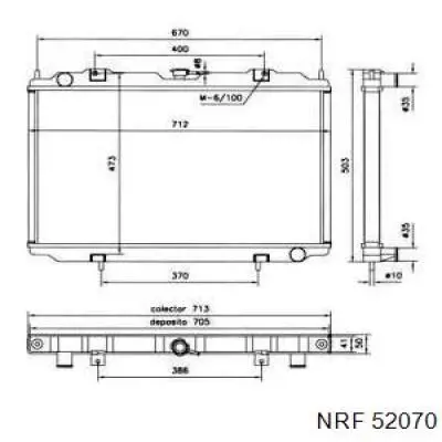 Радиатор 52070 NRF