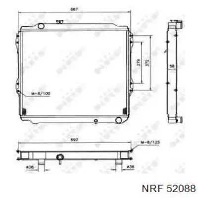 Радиатор 52088 NRF