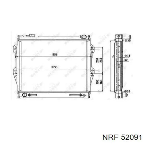 Купить 52091 NRF Радиатор водяной