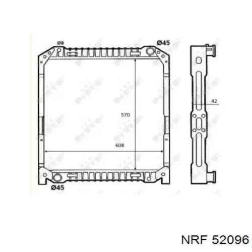 Радиатор 52096 NRF