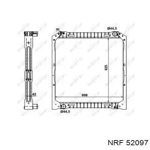 Радиатор 52097 NRF