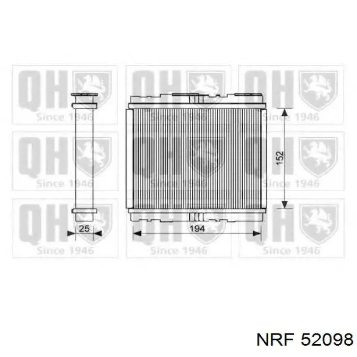 Радиатор печки (отопителя) NRF 52098 цена, от 32.79 USD