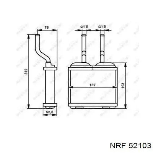 Радиатор отопителя NRF 52103