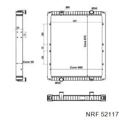 Радиатор 52117 NRF