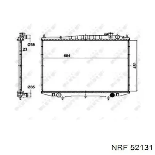 Radiador refrigeración del motor 52131 NRF