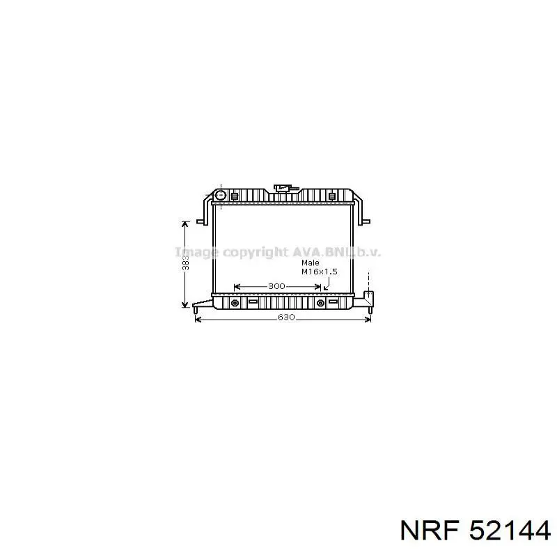 Radiador refrigeración del motor 52144 NRF
