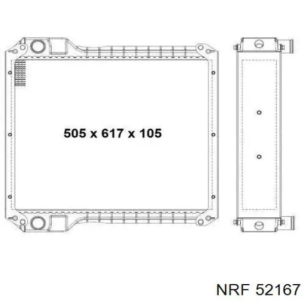 Радиатор охлаждения NRF 52167