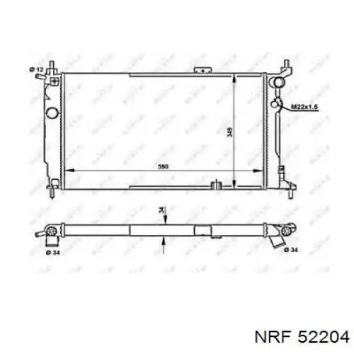 Купить 52204 NRF Радиатор водяной
