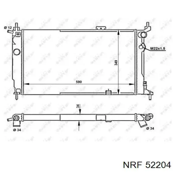 52204 NRF радиатор