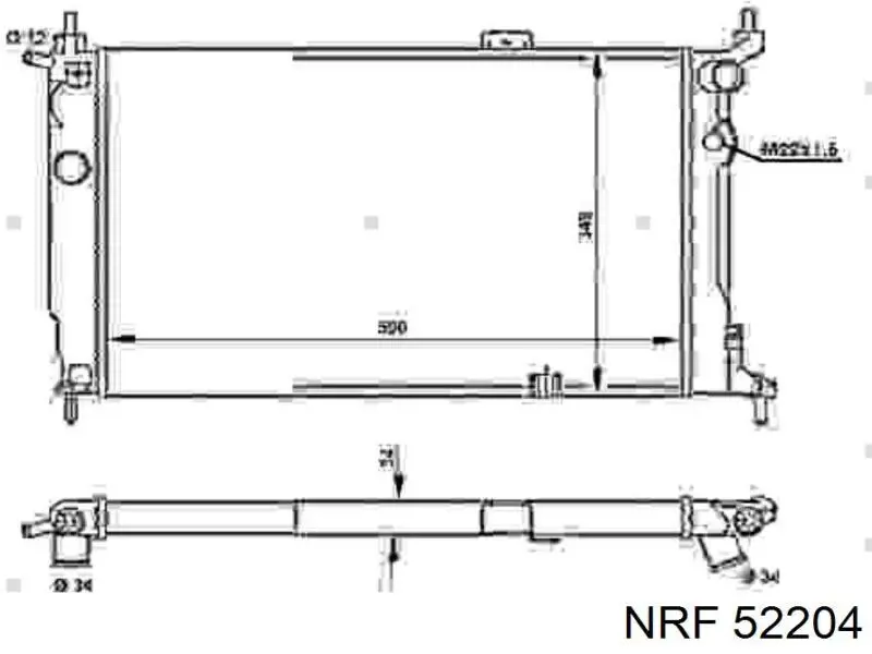 Радиатор охлаждения двигателя NRF 52204 цена, от 49.98 USD