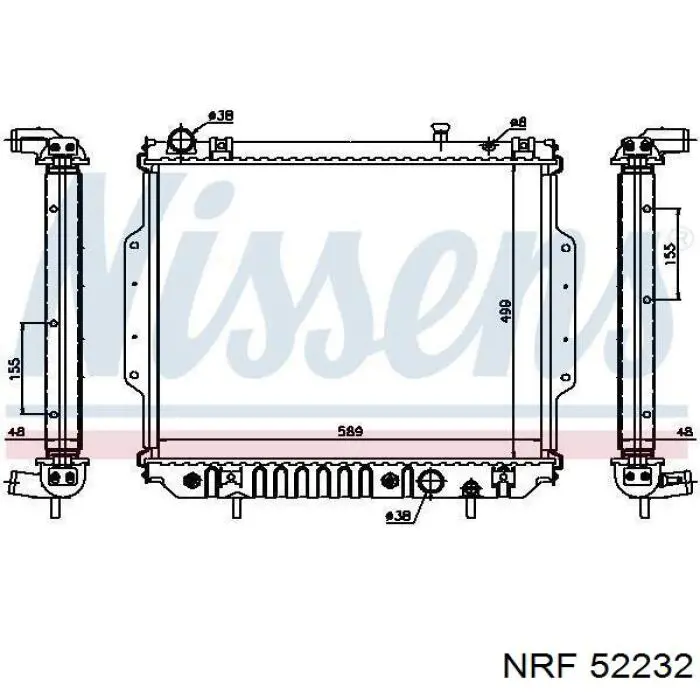 Купить 52079498AB Chrysler Радиатор водяной