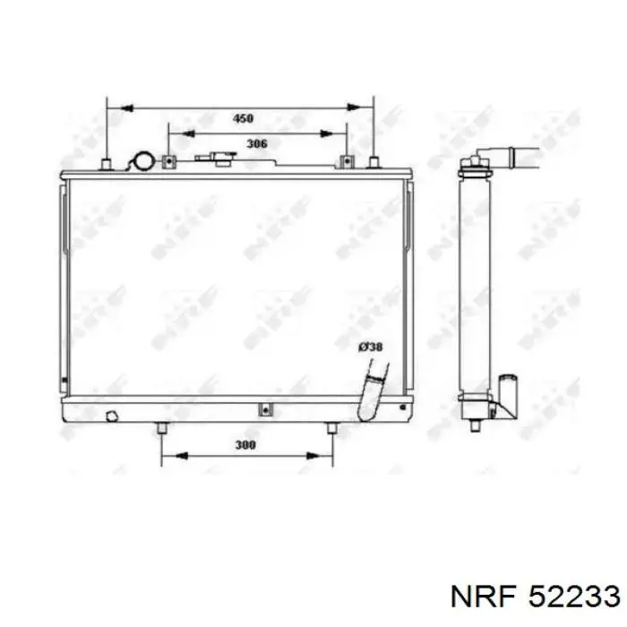 Радиатор 52233 NRF