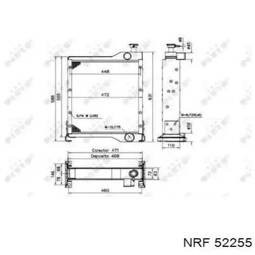 Радиатор охлаждения NRF 52255