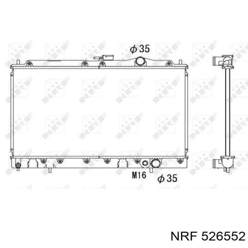 Радиатор 526552 NRF