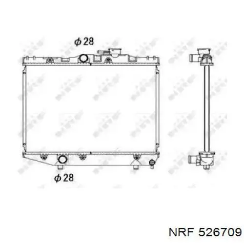 Радиатор 526709 NRF