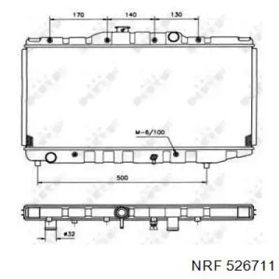 Диффузор радиатора кондиционера NRF 526711