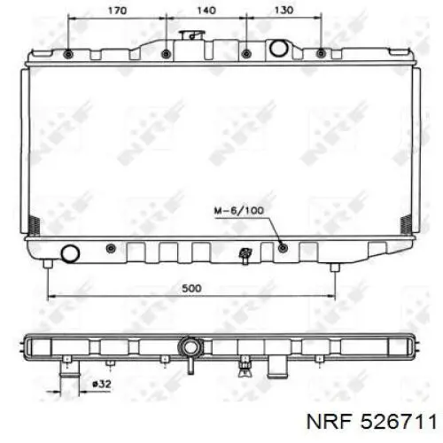Ventilador, refrigeración del motor 526711 NRF
