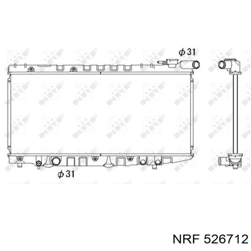 Радиатор 526712 NRF