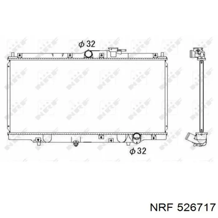 Радиатор 526717 NRF