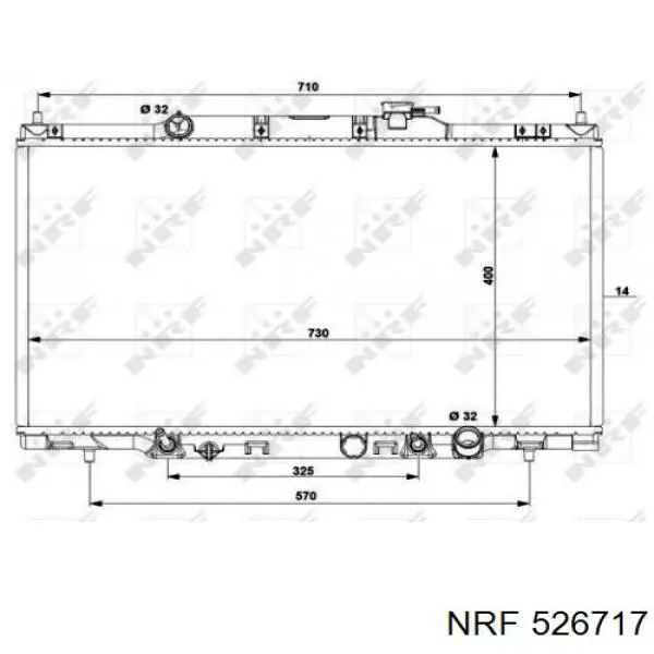 Радиатор охлаждения NRF 526717