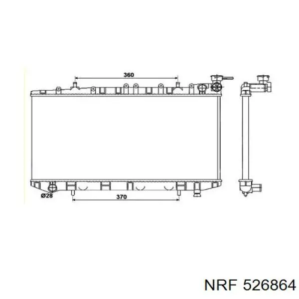 Радиатор 526864 NRF