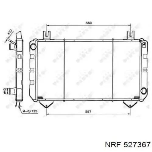 Радиатор 527367 NRF