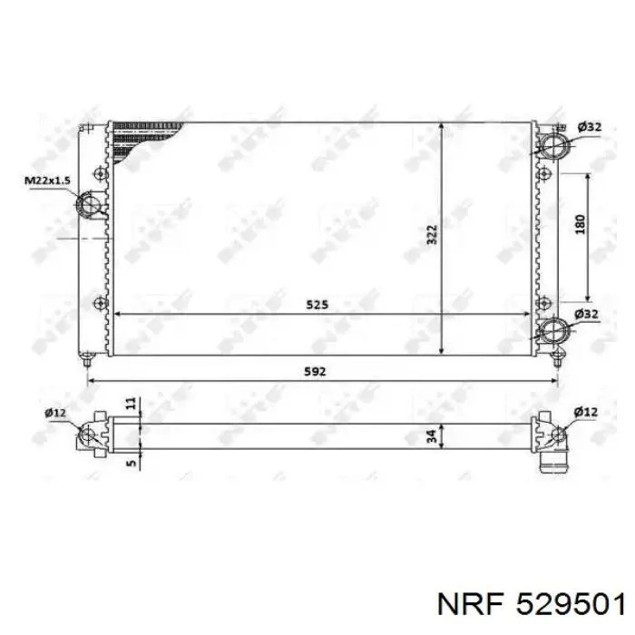 529501 NRF радиатор