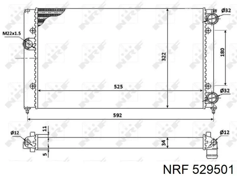 529501 NRF Радиатор основной