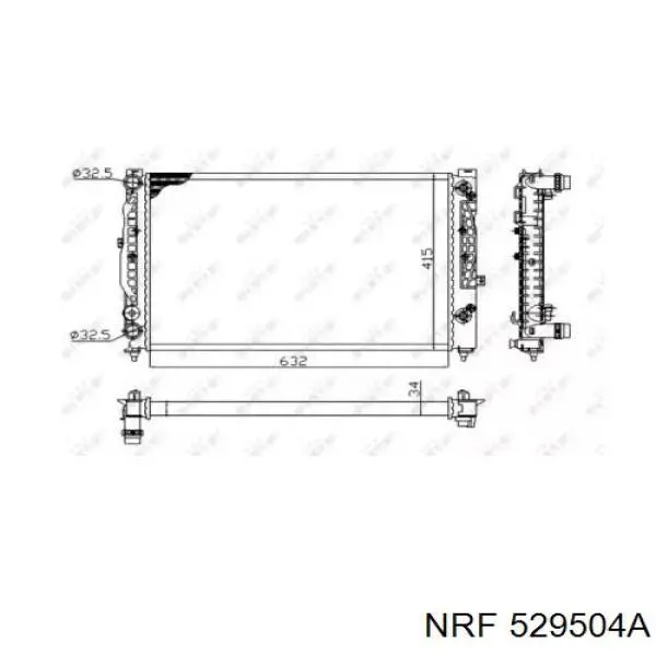 529504A NRF radiador de esfriamento de motor