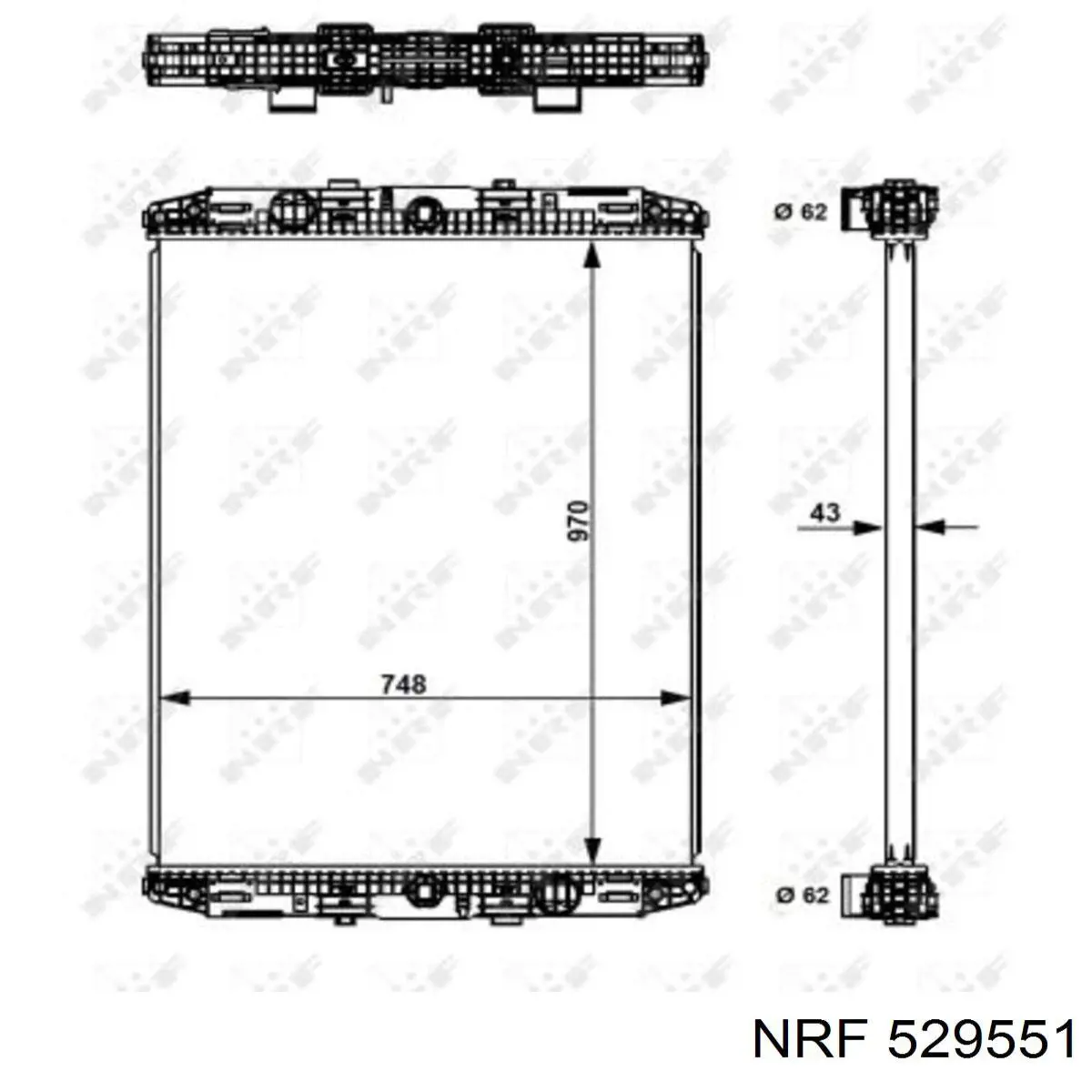 Радиатор 529551 NRF