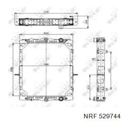 Радиатор 529744 NRF