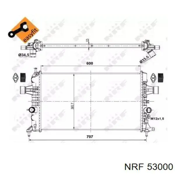 Радиатор 53000 NRF