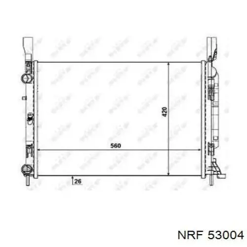 53004 NRF radiador de esfriamento de motor