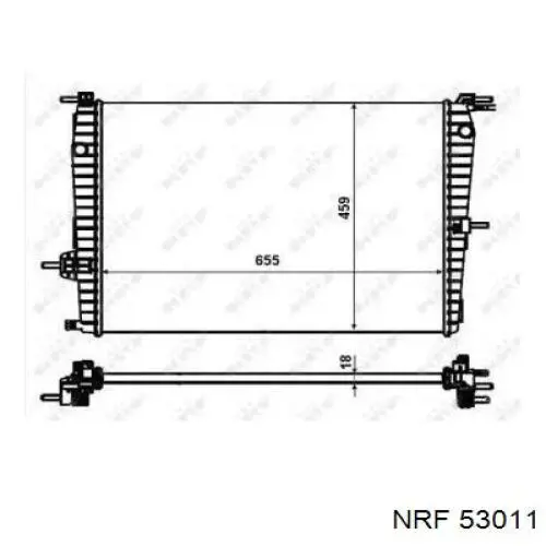 Радиатор 53011 NRF