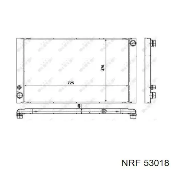 Радиатор 53018 NRF