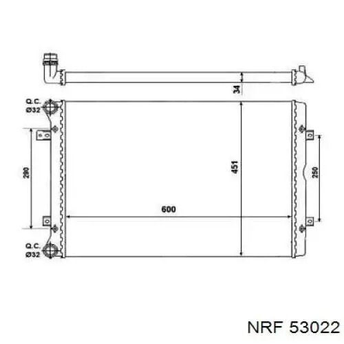 Купить 53022 NRF Радиатор водяной