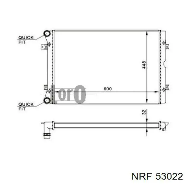 Радиатор охлаждения NRF 53022