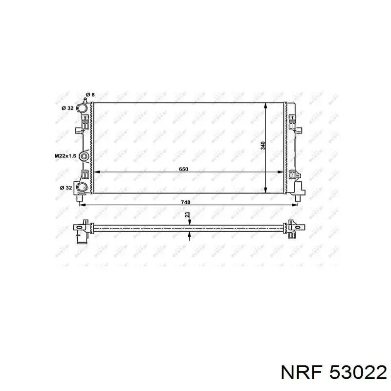 Радиатор охлаждения двигателя NRF 53022 цена, от 71.18 USD